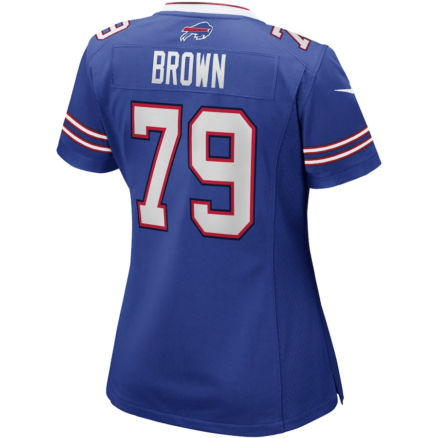 Ruben Brown 79 Buffalo Bills Game Retired Royal NFL Jersey Women's