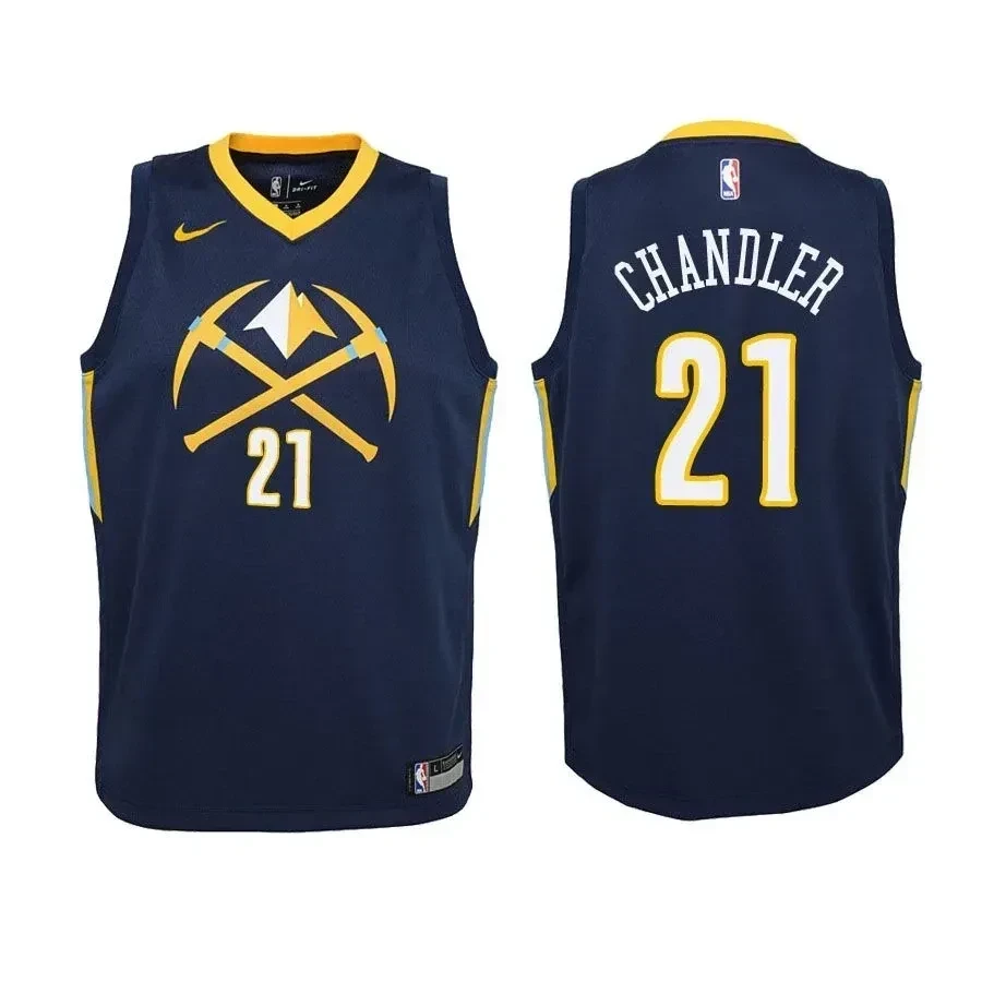 Denver Nuggets Wilson Chandler 21 City Edition Navy NBA Jersey Youth