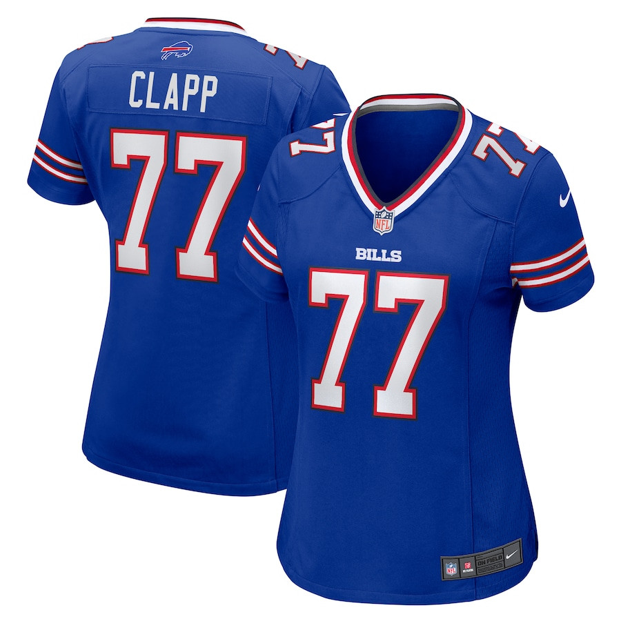 Will Clapp 77 Buffalo Bills Game Royal NFL Jersey Women's