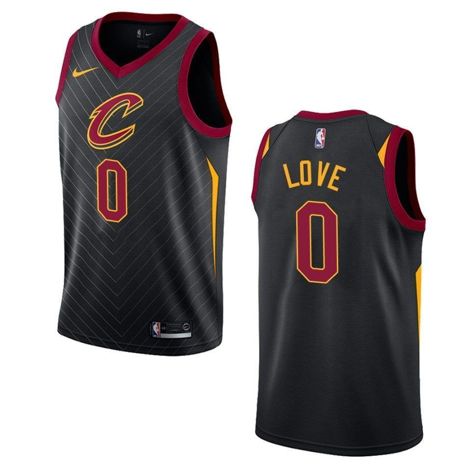 Cleveland Cavaliers 0 Kevin Love Statement Swingman Black NBA Jersey Men's