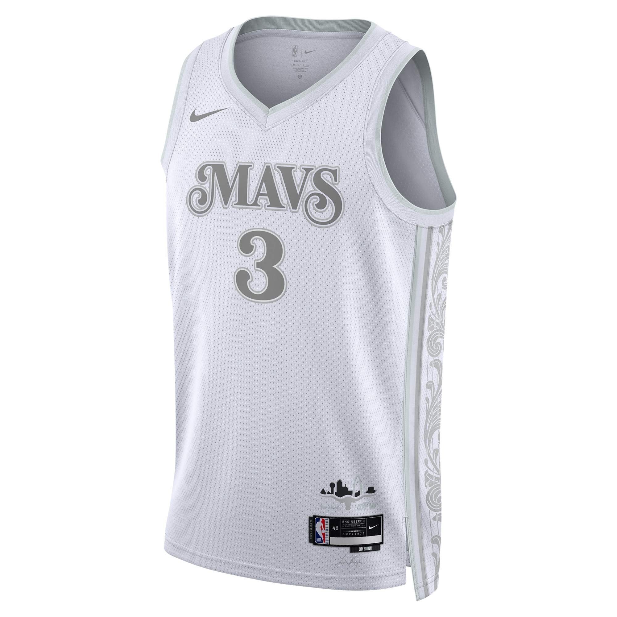 Dallas Mavericks City Edition Swingman 202 White Anthony Davi Unisex NBA Jersey Unisex