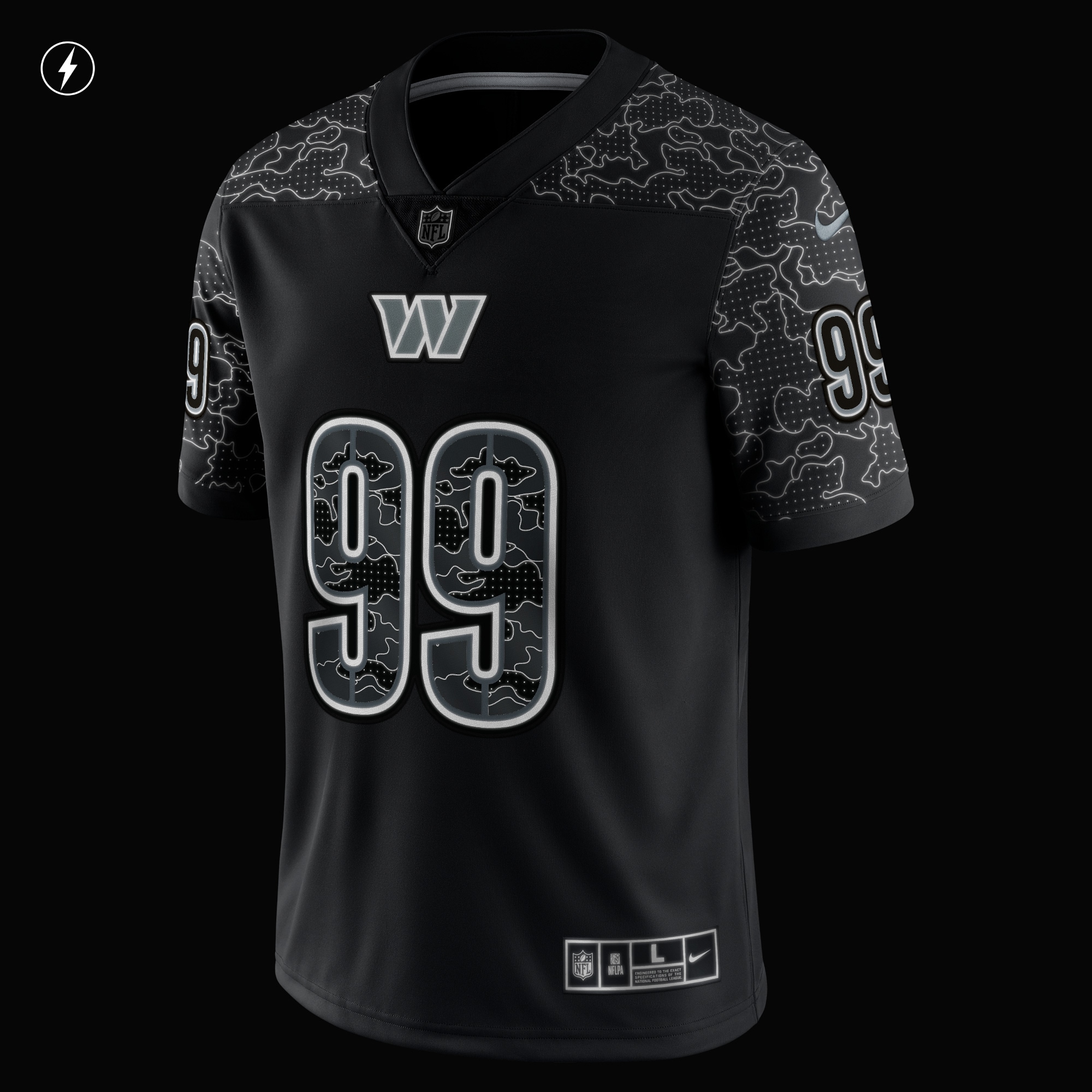 Washington Commanders Chase Young Black RFLCTV Limited NFL Jersey Men's