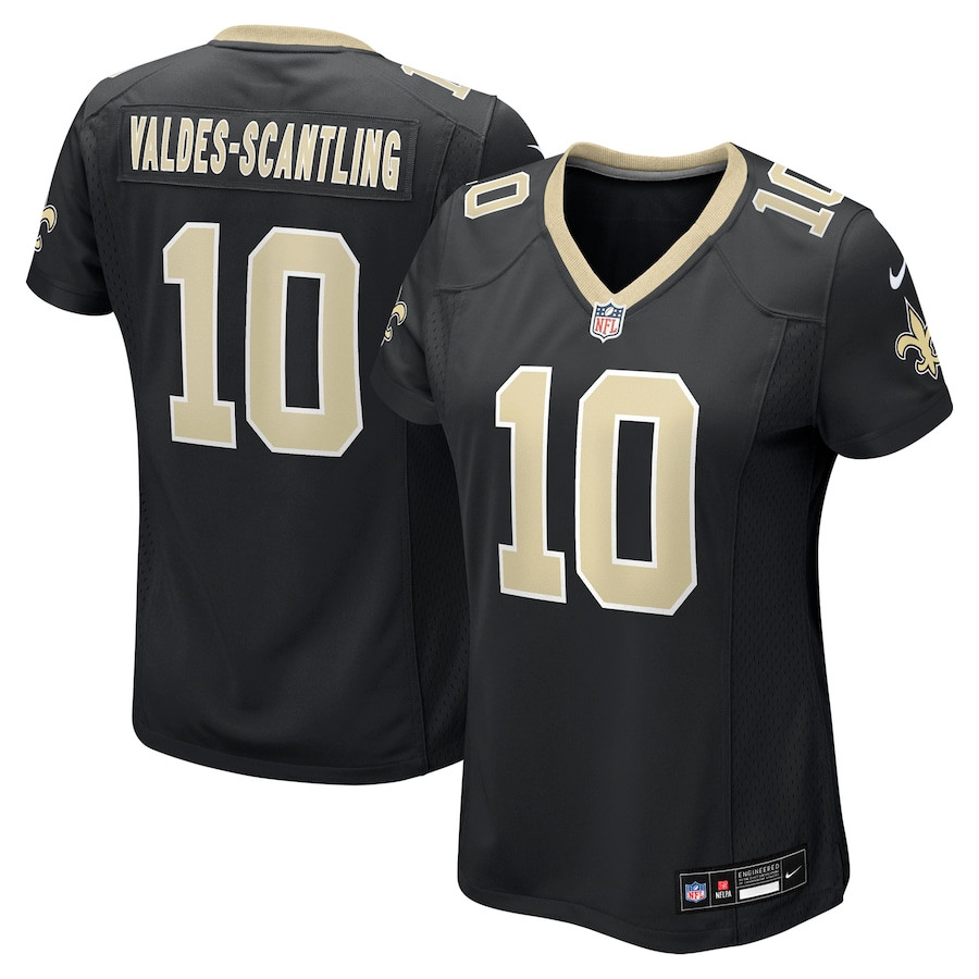 Marquez Valdes-Scantling 10 New Orleans Saints Game Black NFL Jersey Women's