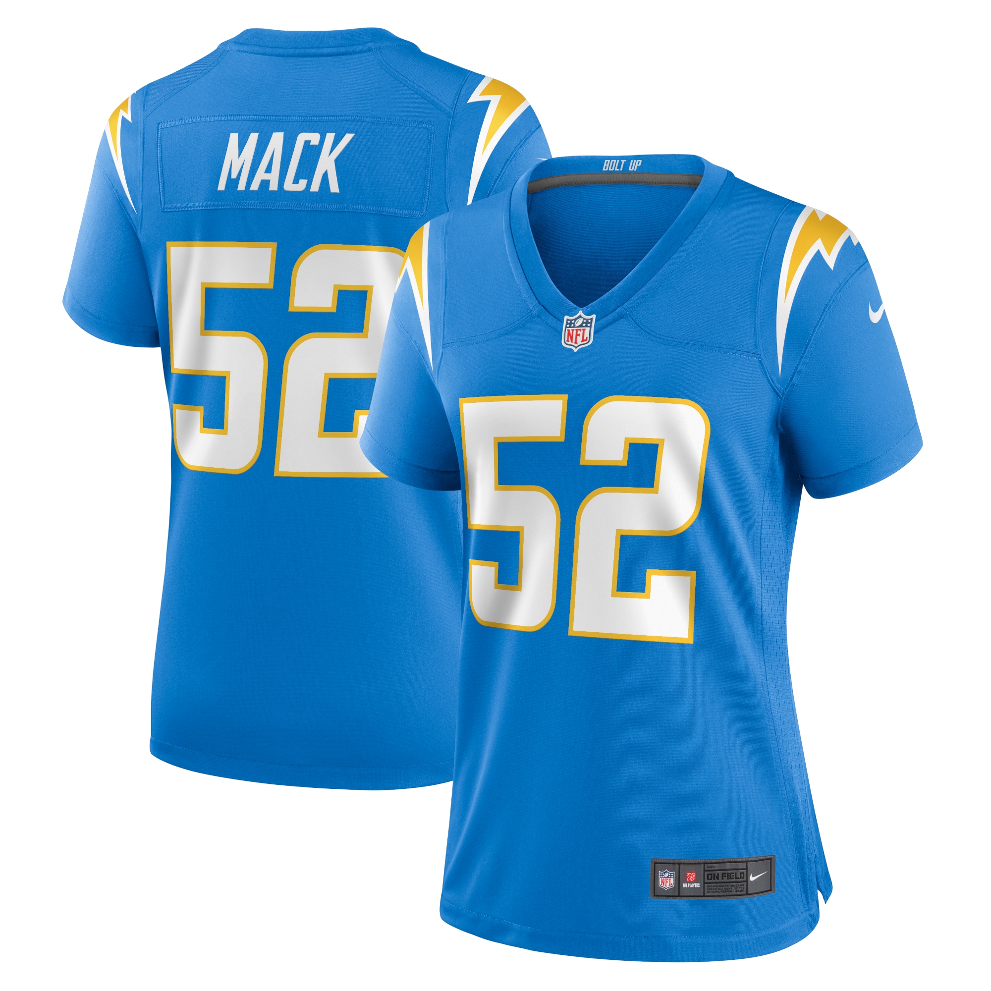 Los Angeles Chargers Khalil Mack Powder Blue Player NFL Jersey Women's