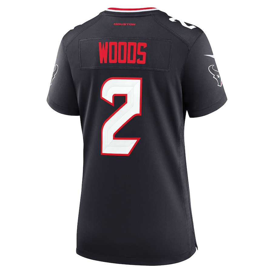 Robert Woods 2 Houston Texans Team Game Navy NFL Jersey Women's