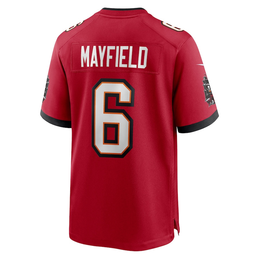 Baker Mayfield 6 Tampa Bay Buccaneers Game Red NFL Jersey Men's