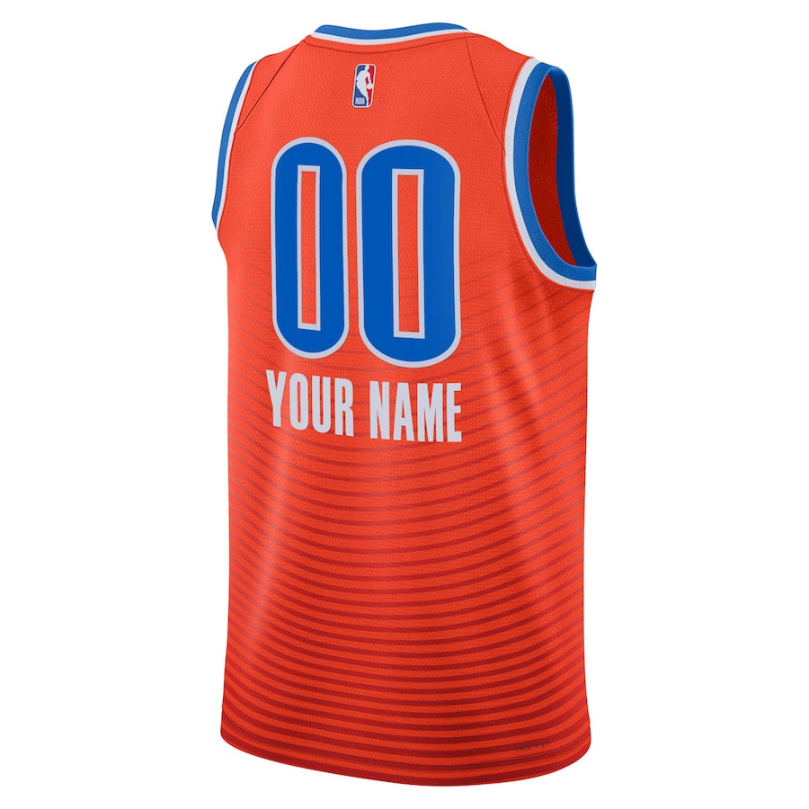 Oklahoma City Thunder 2023/24 Statement Swingman Custom Orange NBA Jersey Men's