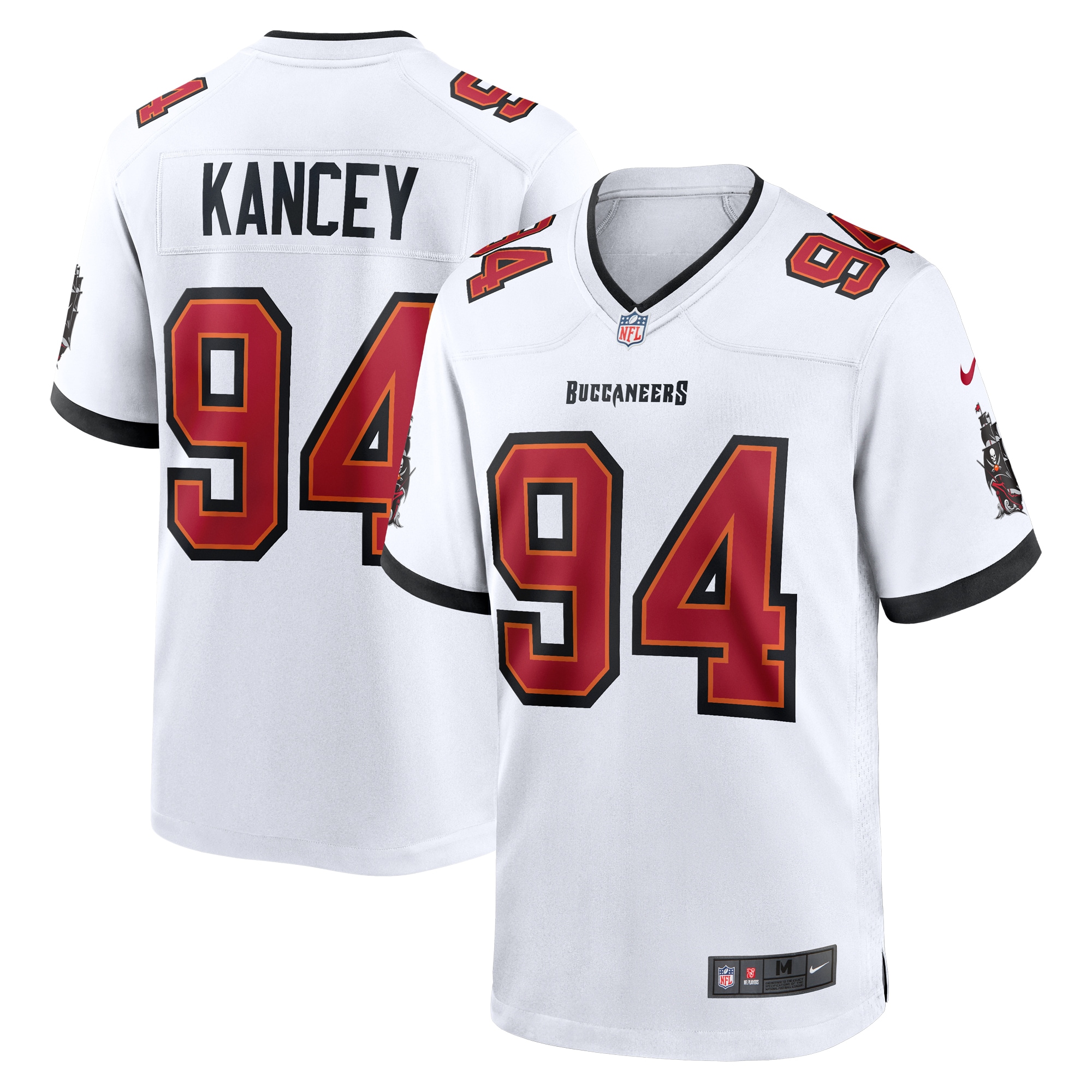 Tampa Bay Buccaneers Calijah Kancey White Game NFL Jersey Men's