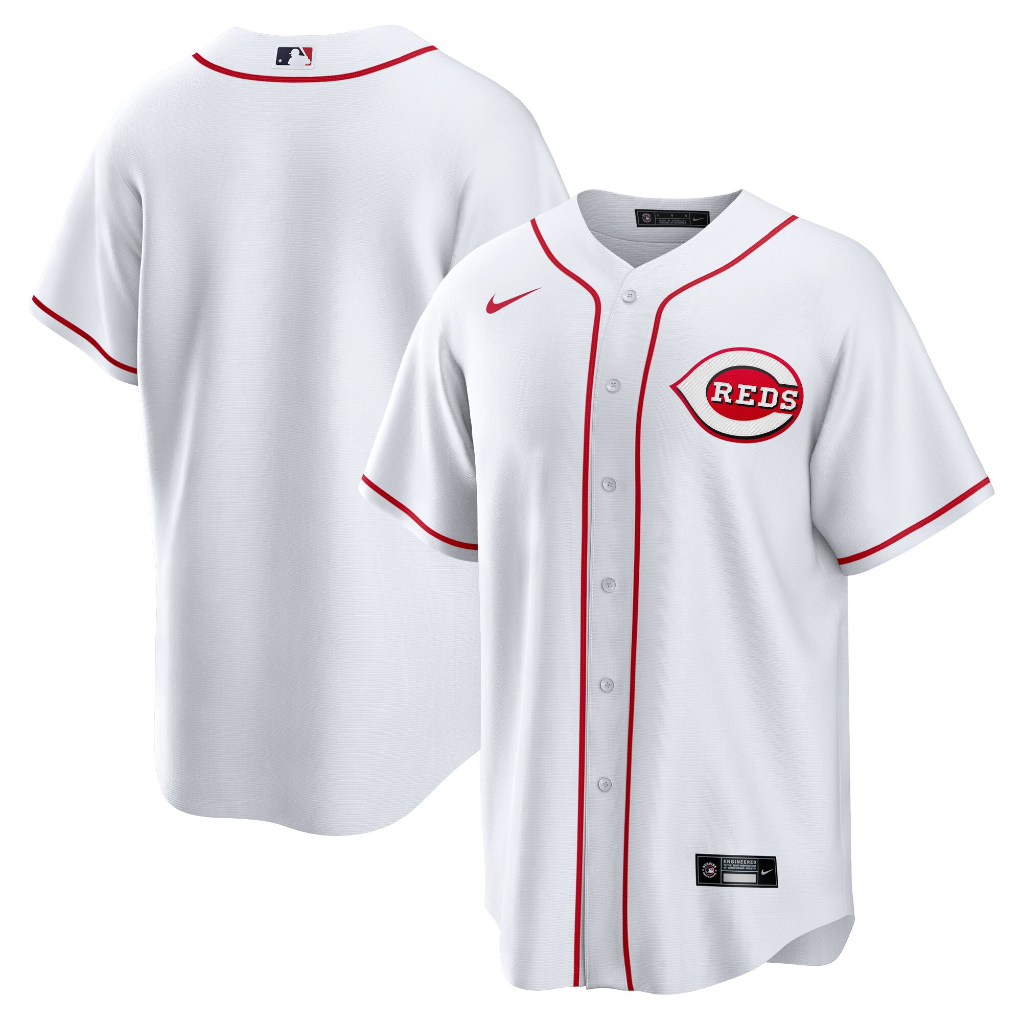 Cincinnati Reds White Home Blank MLB Jersey Men's