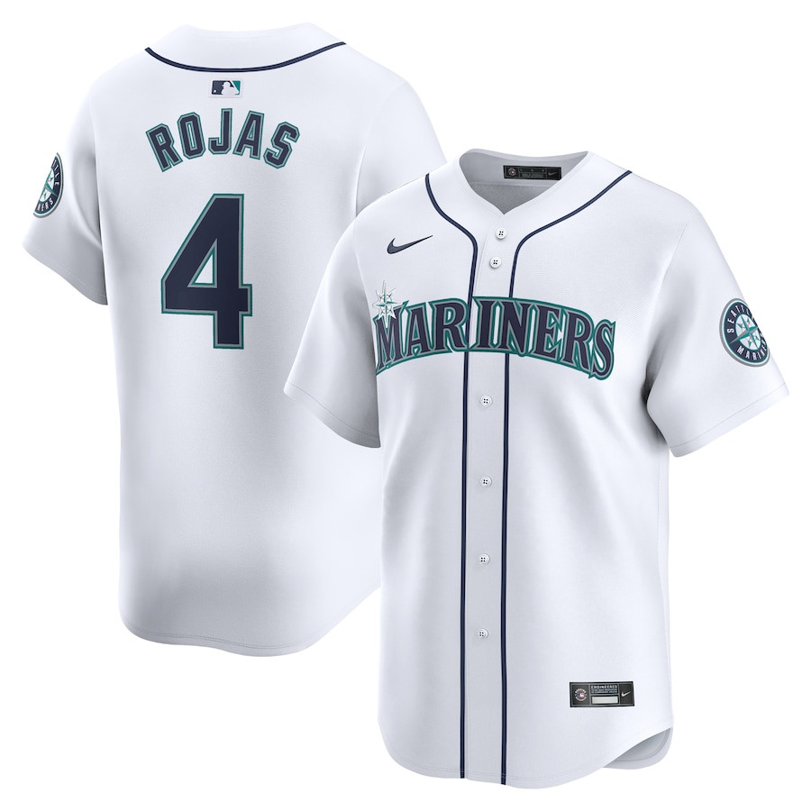 Josh Rojas 4 Seattle Mariners Home Limited Player White MLB Jersey Men's