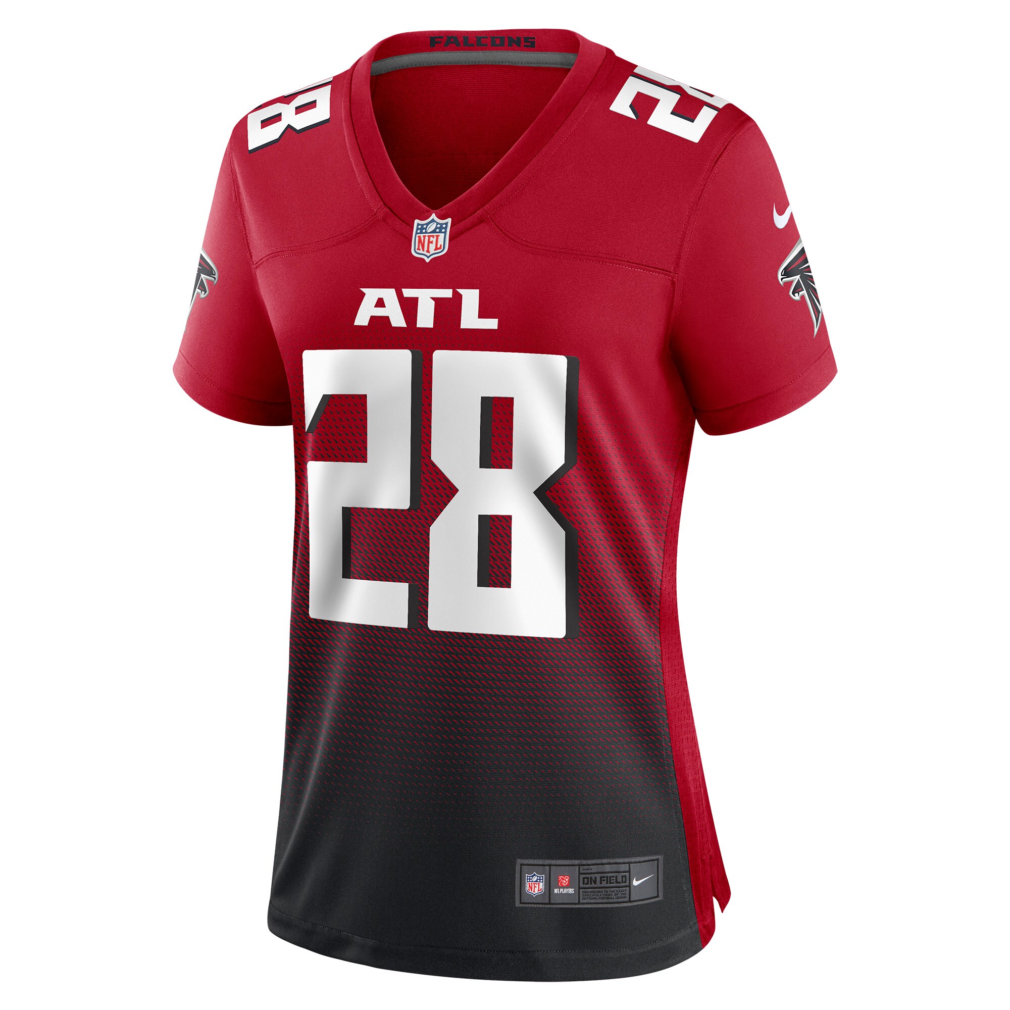 Atlanta Falcons Warrick Dunn Red Retired Game NFL Jersey Women's
