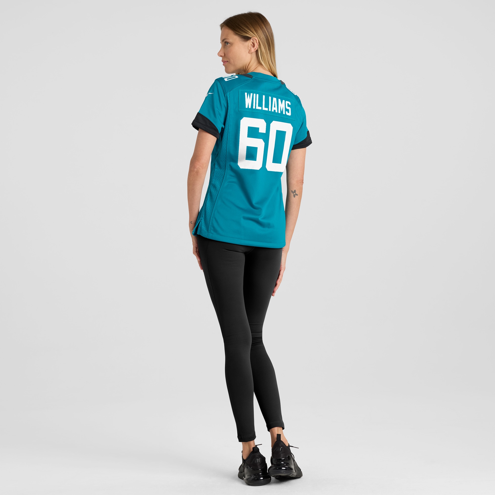 Jacksonville Jaguars Darryl Williams Teal Game Player NFL Jersey Women's
