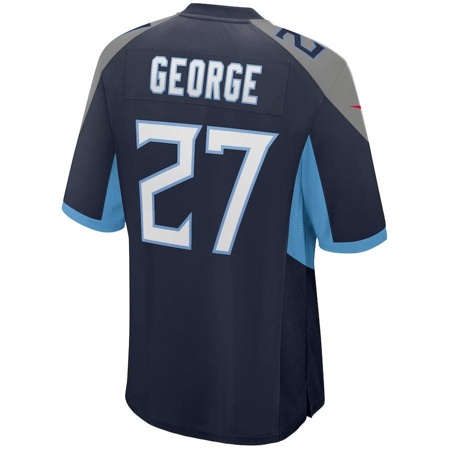 Eddie George 27 Tennessee Titans Game Retired Navy NFL Jersey Men's