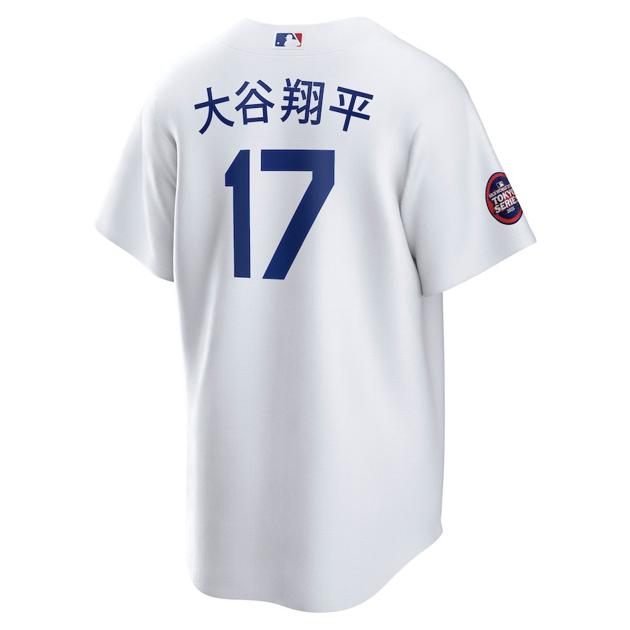 Shohei Ohtani 17 Los Angeles Dodgers 2025 World Tour: Tokyo Series Home Kanji Player White MLB Jersey Men's
