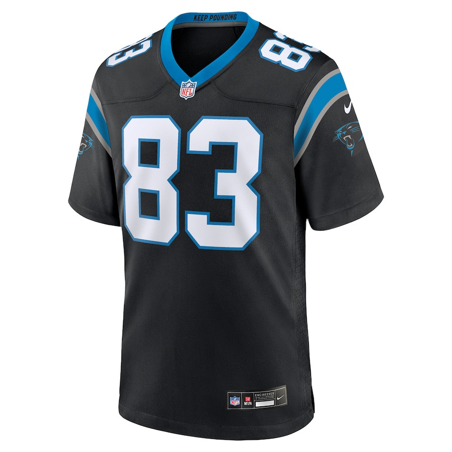 David Moore 83 Carolina Panthers Game Black NFL Jersey Men's