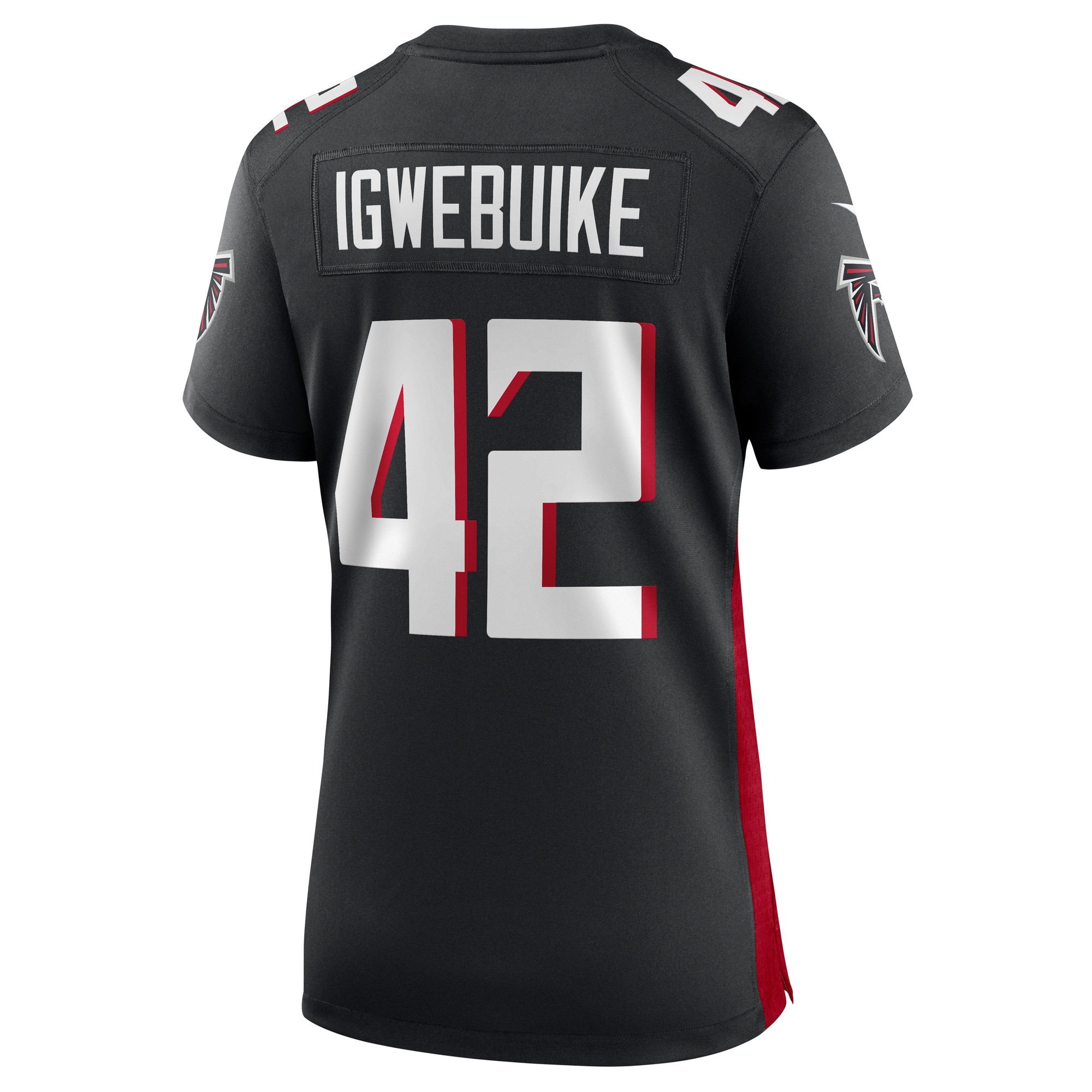 Atlanta Falcons Godwin Igwebuike Black Game NFL Jersey Women's
