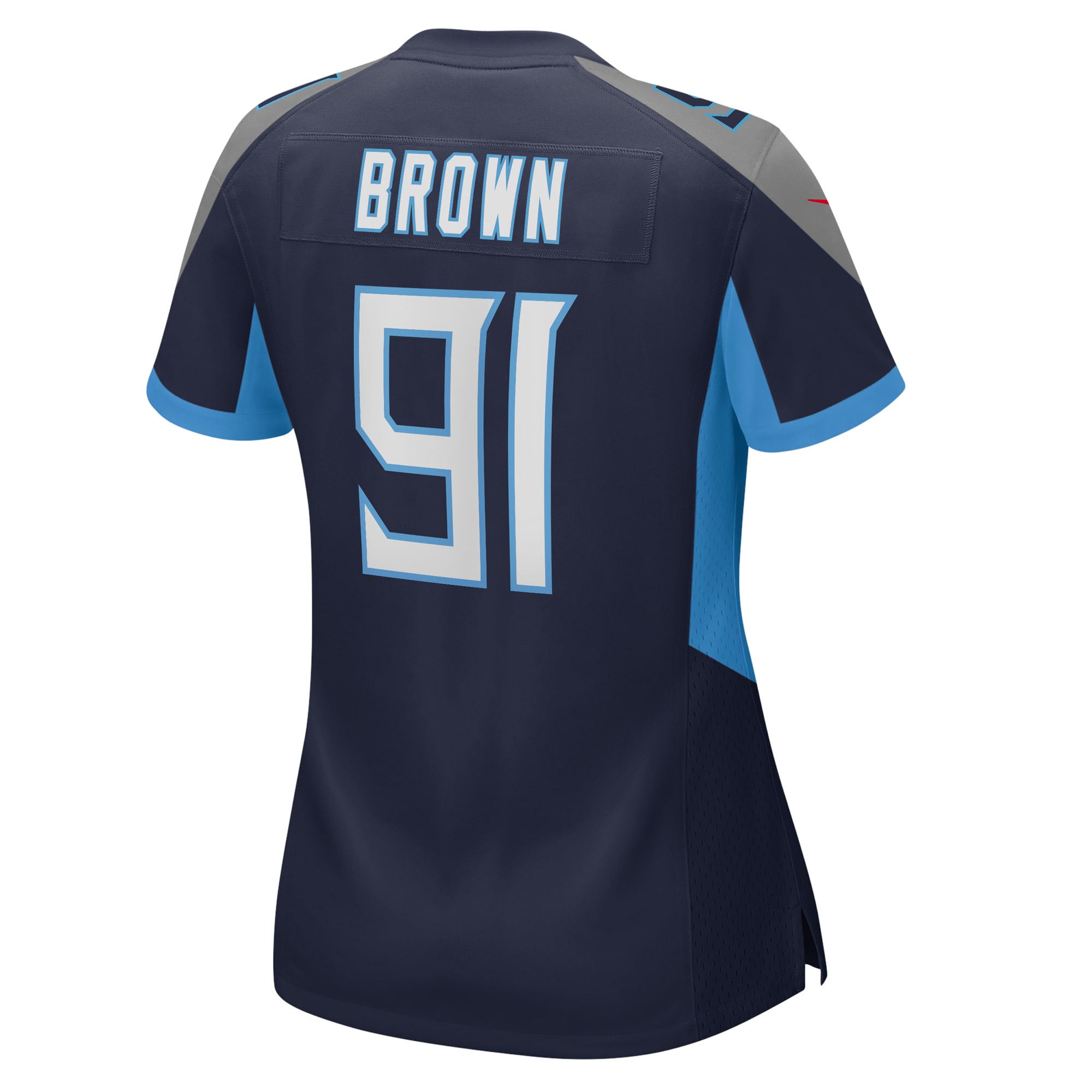 Tennessee Titans Shakel Brown Navy Game NFL Jersey Women's