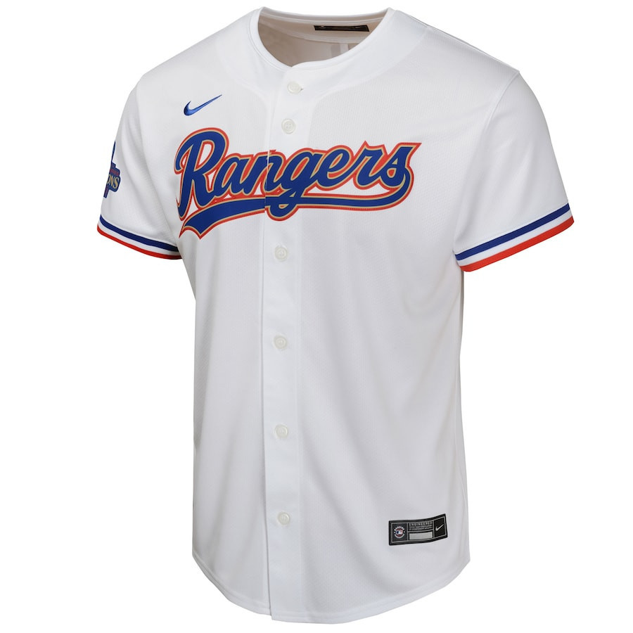 Max Scherzer 31 Texas Rangers 2024 Gold Collection Limited White MLB Jersey Youth