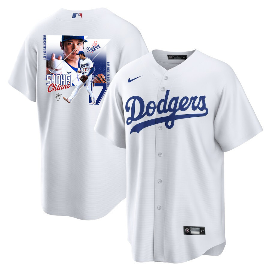 Shohei Ohtani 17 Los Angeles Dodgers Signed Greatest Sho On Earth 2023 Home White MLB Jersey Men's