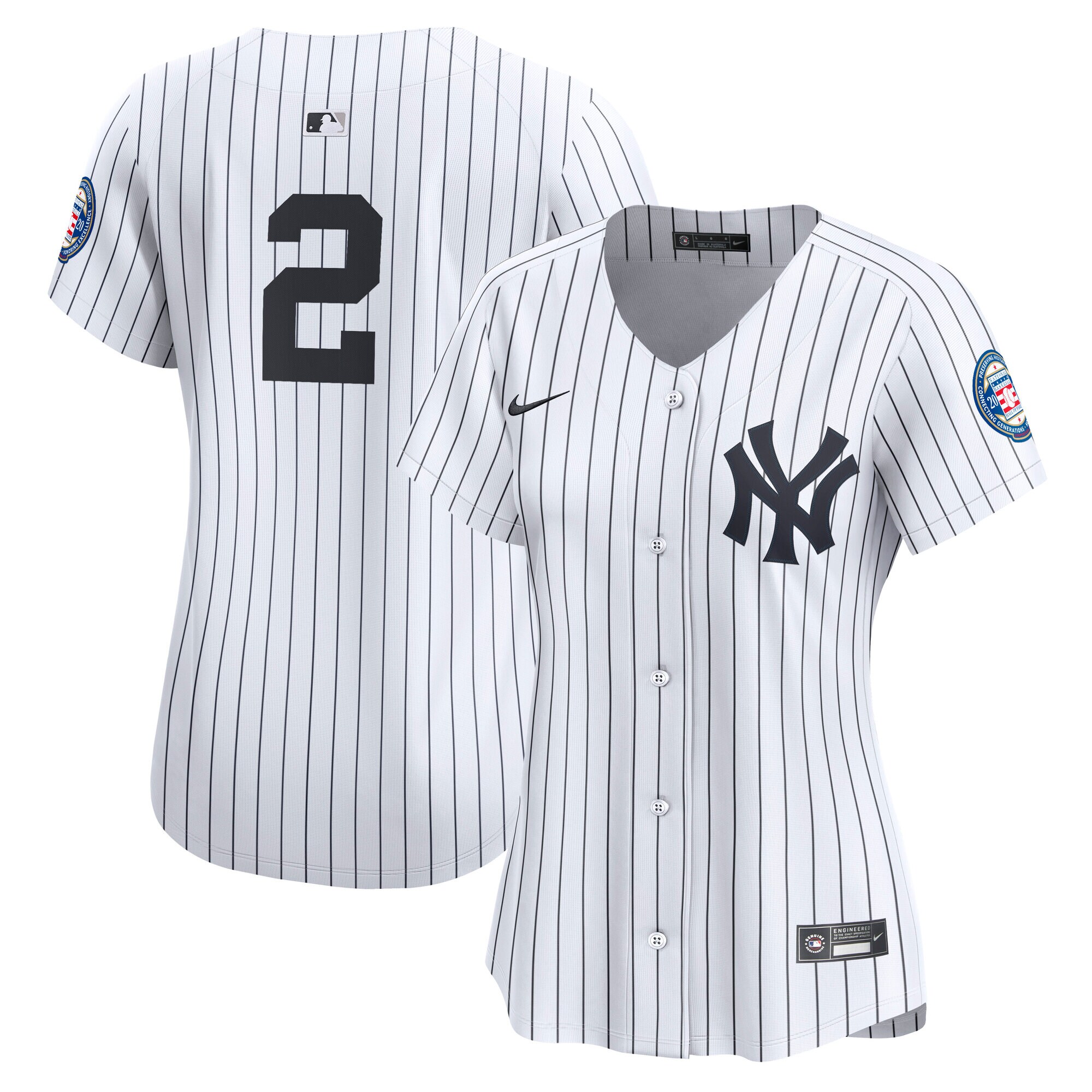 New York Yankees Derek Jeter White Home Limited Player MLB Jersey Women's