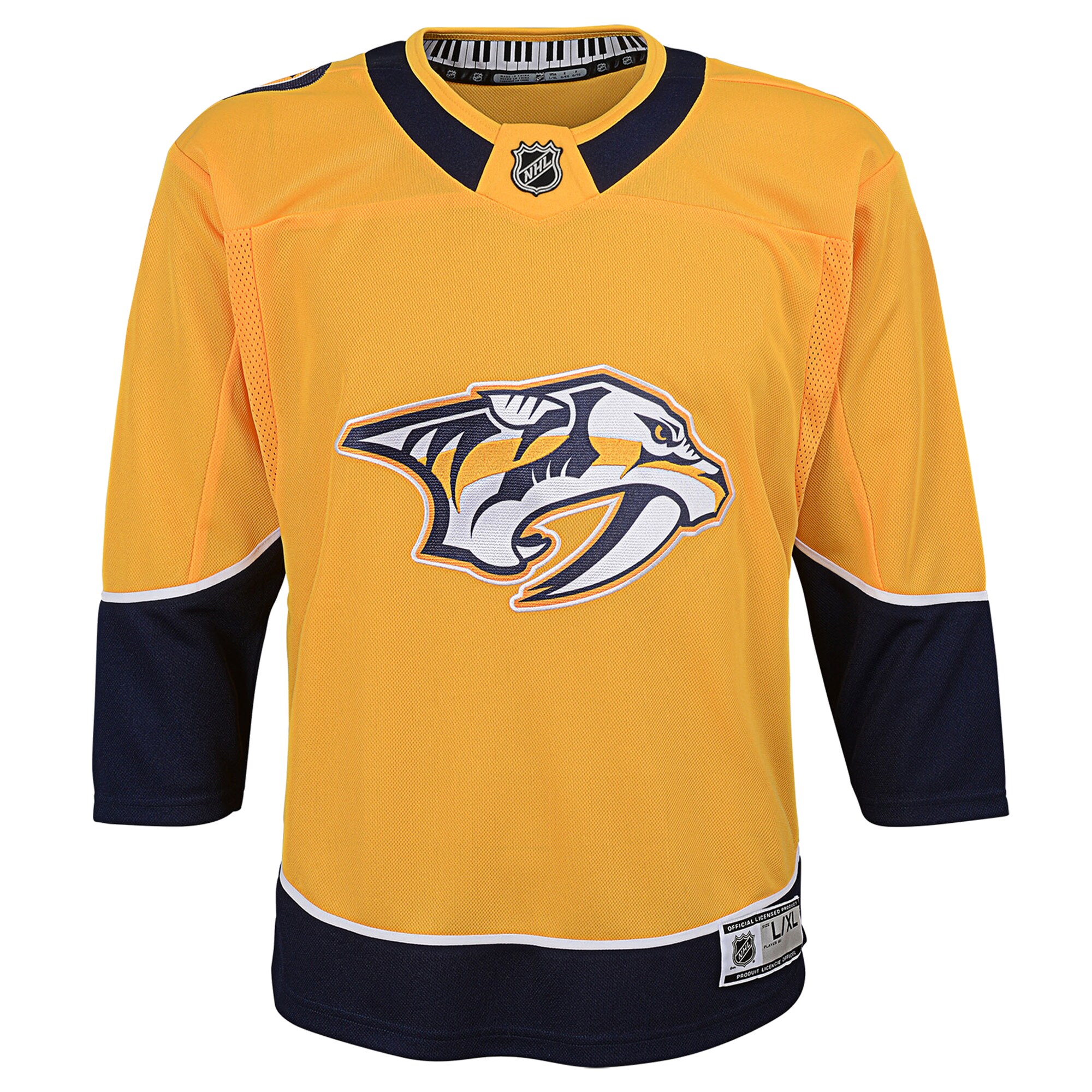 Nashville Predators Yellow Home Premier Blank NHL Jersey Youth