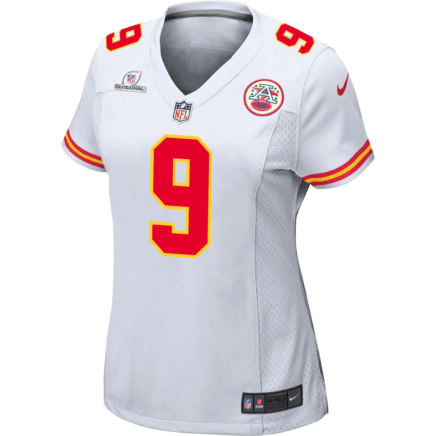 Blaine Gabbert 9 Kansas City Chiefs Super Bowl LVIII Patch Game White NFL Jersey Women's
