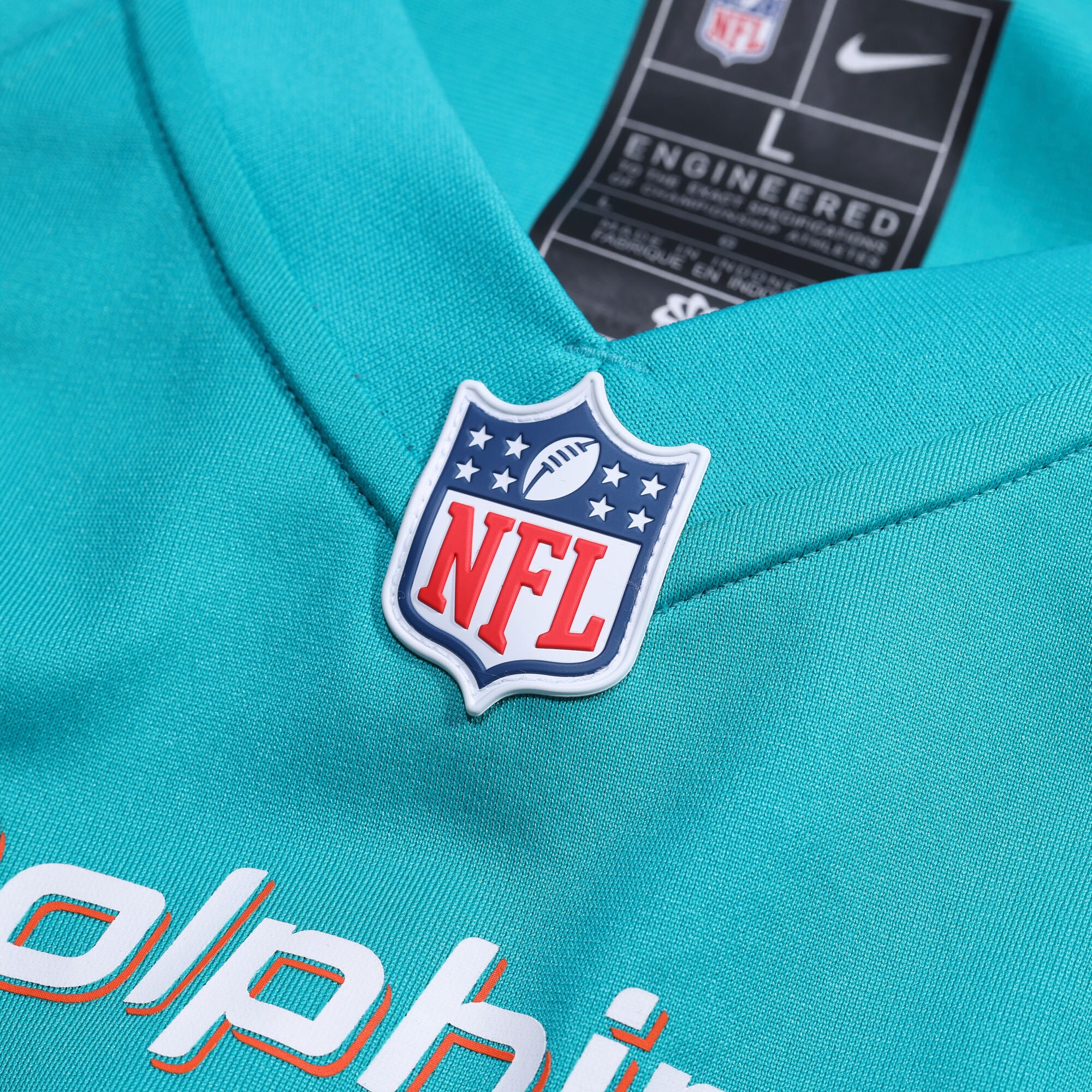 Miami Dolphins Jake Bargas Aqua Home Game Player NFL Jersey Men's