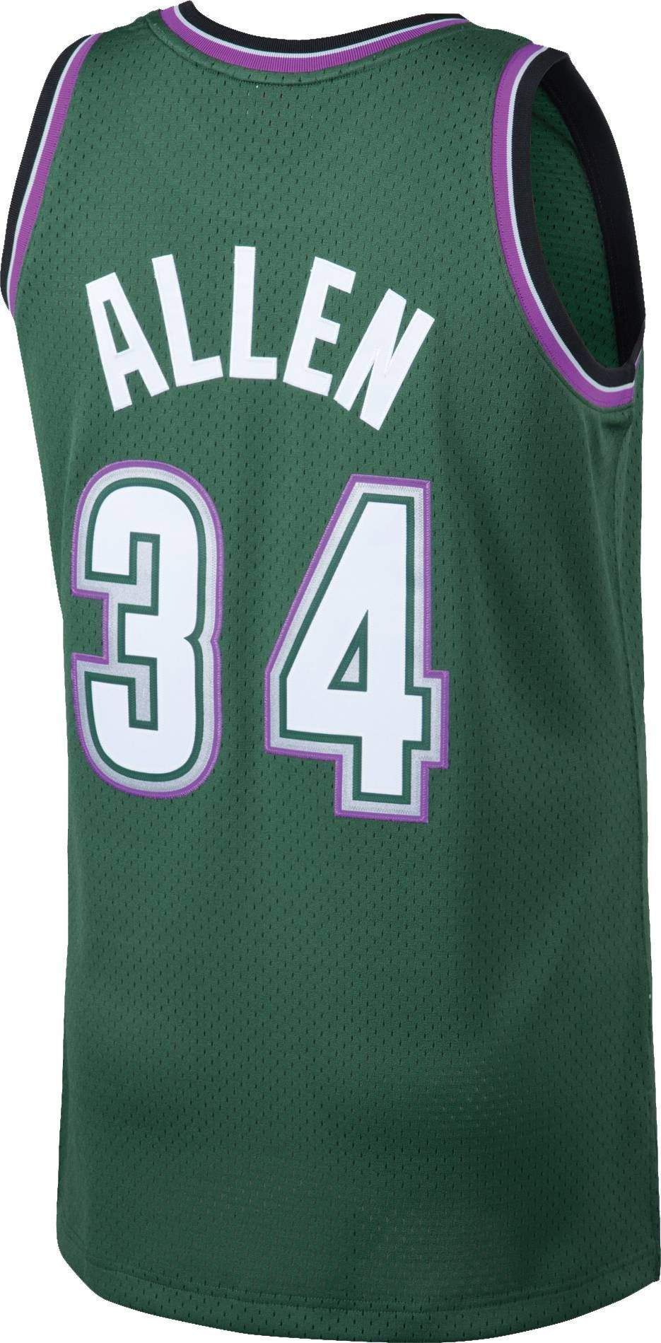 Mitchell Ness Milwaukee Bucks Ray Allen 34 Swingman NBA Jersey Men's