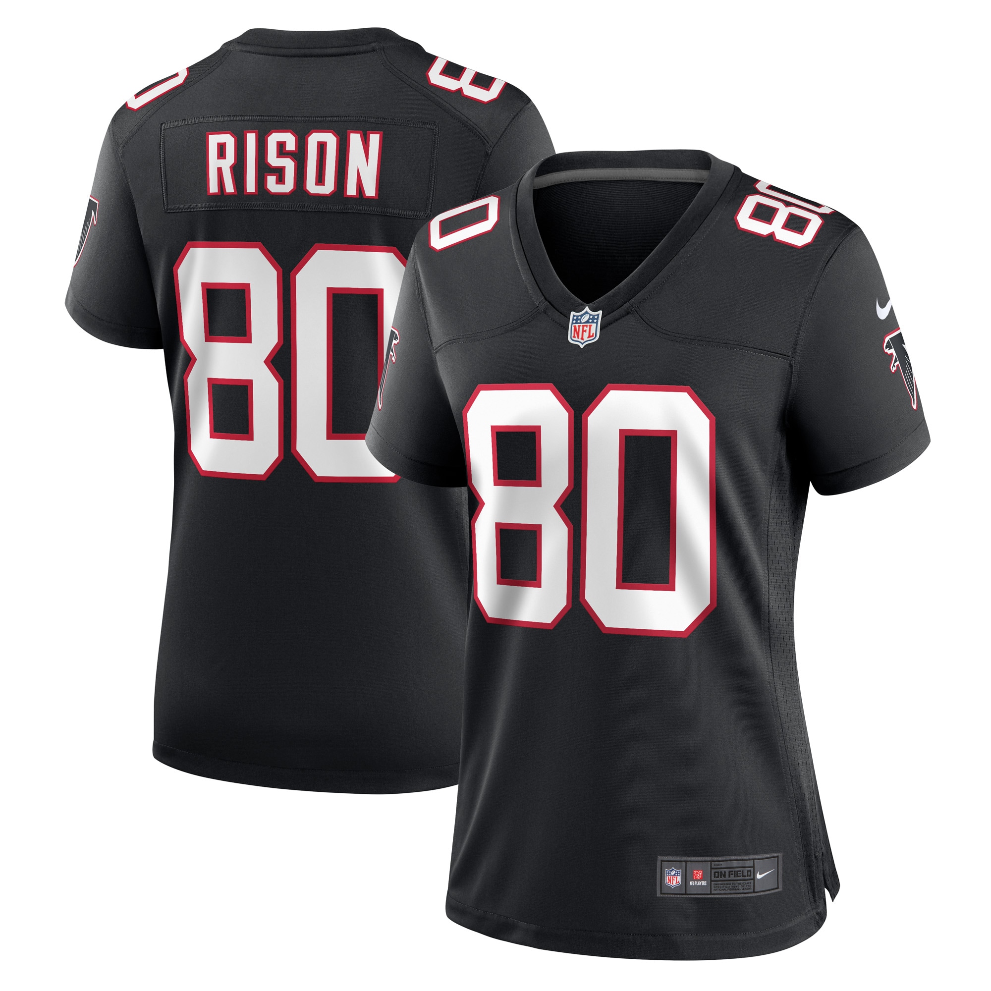 Atlanta Falcons Andre Rison Black Retired Player NFL Jersey Women's