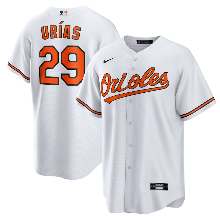 Ram?n Ur?as 29 Baltimore Orioles Home White MLB Jersey Men's