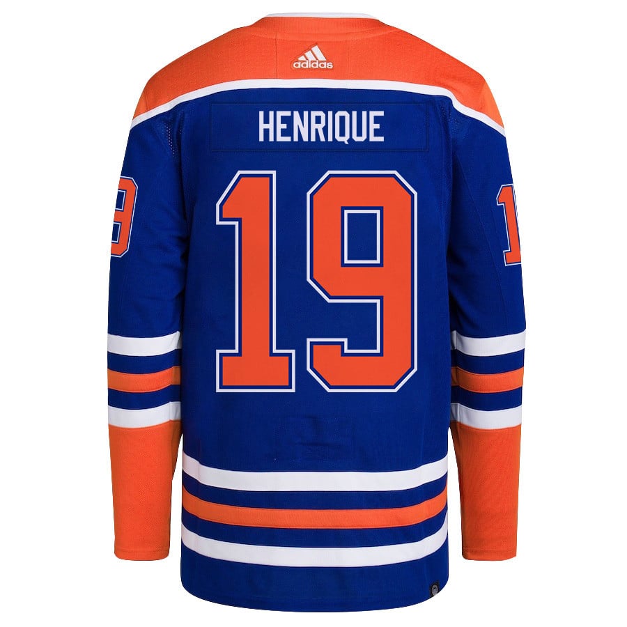 Adam Henrique 19 Edmonton Oilers 2024 Playoffs Patch Home Men NHL Jersey Men's