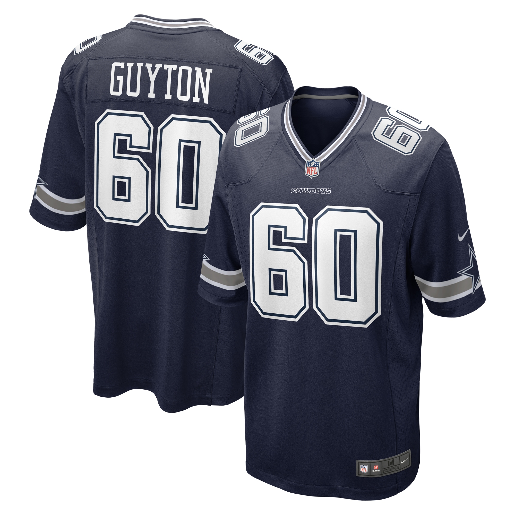 Dallas Cowboys Tyler Guyton Navy Player Game NFL Jersey Men's