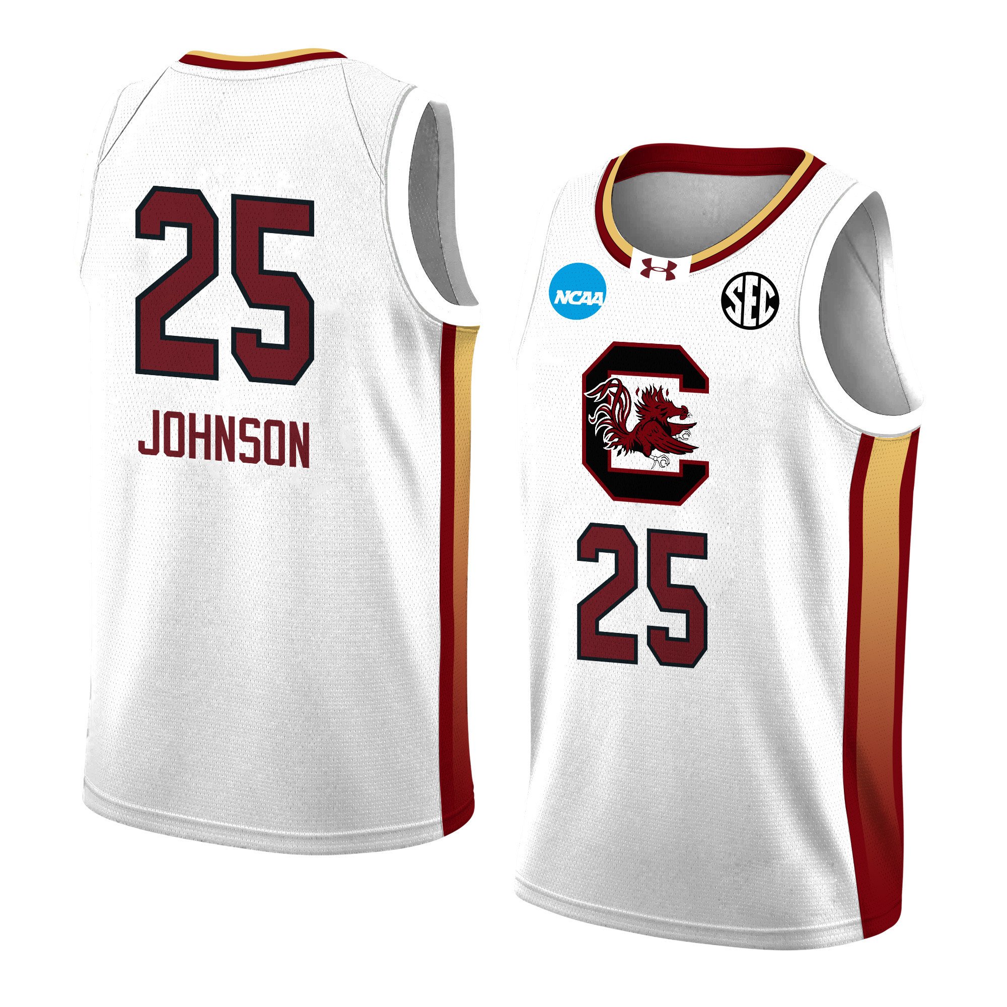 Raven Johnson 25 South Carolina 2024 White Unisex NCAA Jersey Unisex