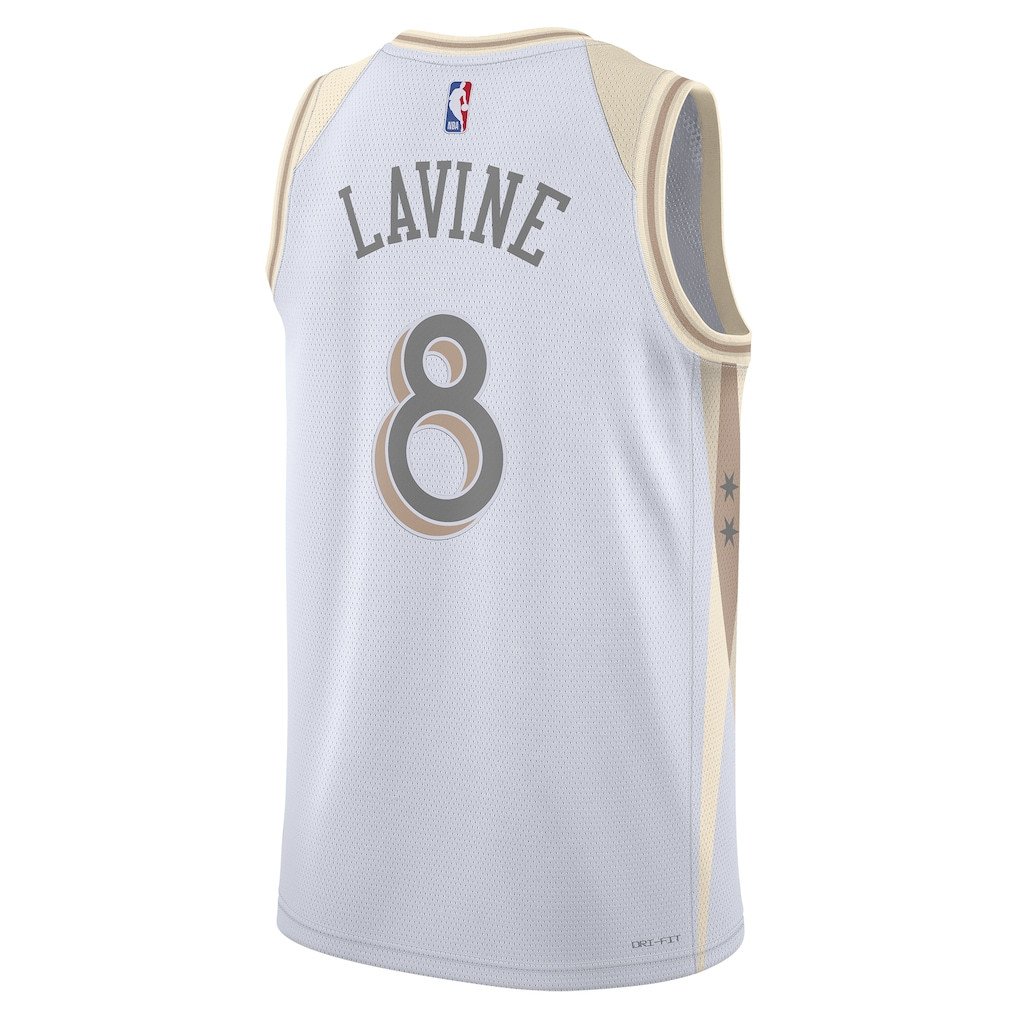 Zach LaVine 8 Chicago Bulls Unisex 2024/25 Swingman Player City Editio White NBA Jersey Unisex
