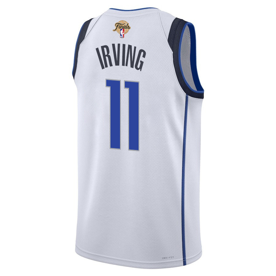 Kyrie Irving 11 Dallas Mavericks 2024 FINALS PATCH Swingman Association Editio White NBA Jersey Men's