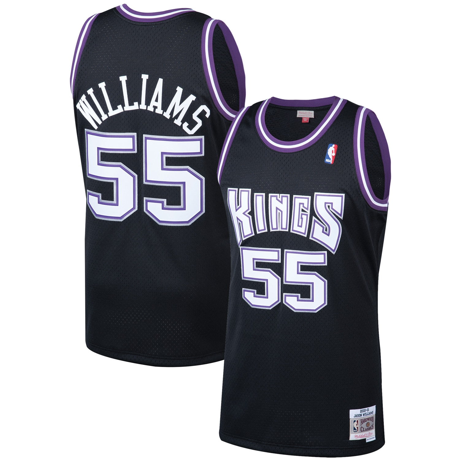 Mitchell Ness Jason Williams Black Sacramento Kings 2000-01 Hardwood Classics Swingman Player NBA Jersey Men's