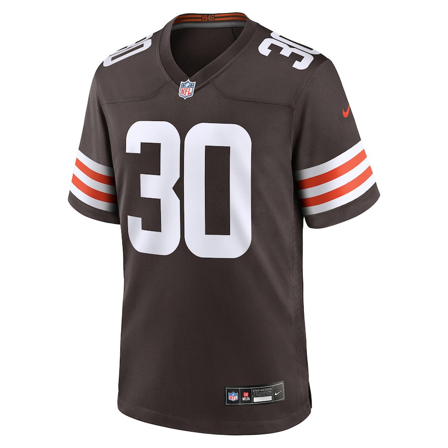 Devin Bush 30 Cleveland Browns Game Brown NFL Jersey Men's