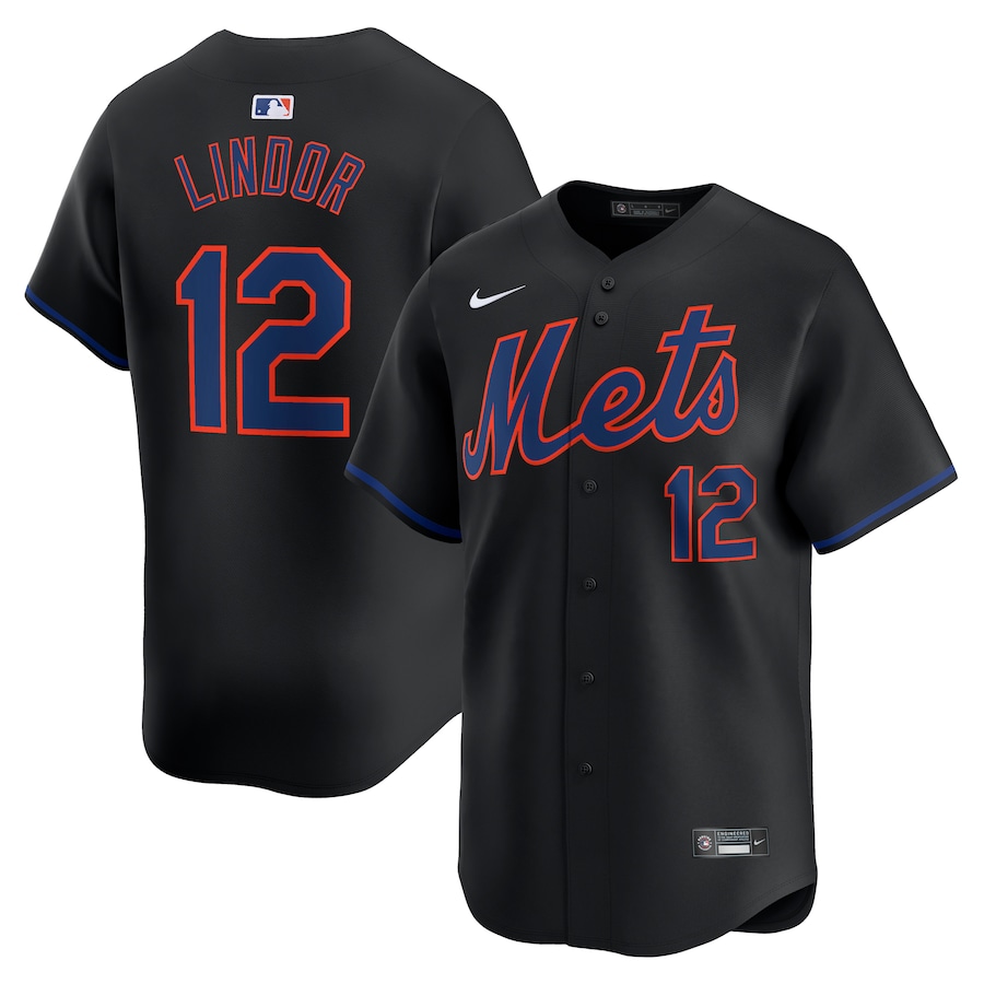 Francisco Lindor New York Mets Alternate Limited Player Jersey Black
