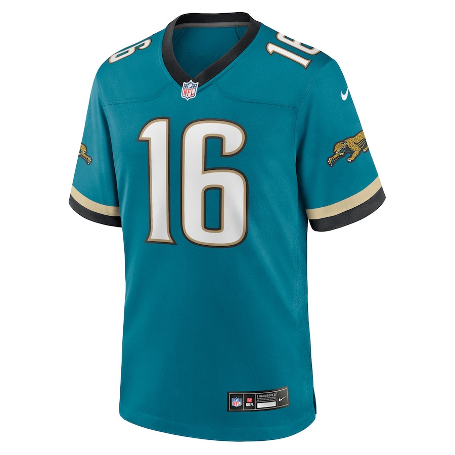 Trevor Lawrence 16 Jacksonville Jaguars Prowler Throwback Player Game Teal NFL Jersey Men's