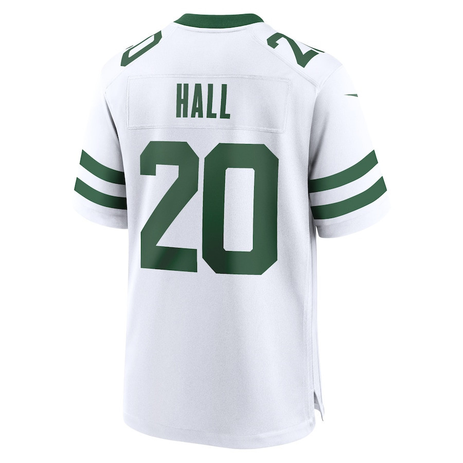Breece Hall 20 New York Jets Game Legacy White NFL Jersey Men's