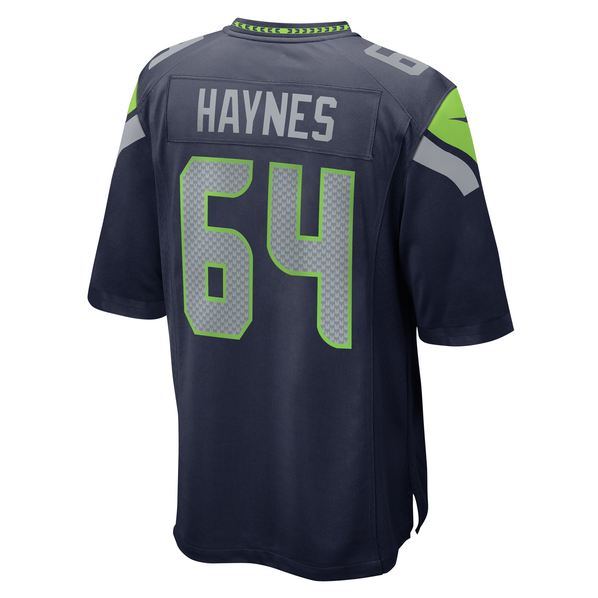 Seattle Seahawks Christian Haynes College Navy Game NFL Jersey Men's