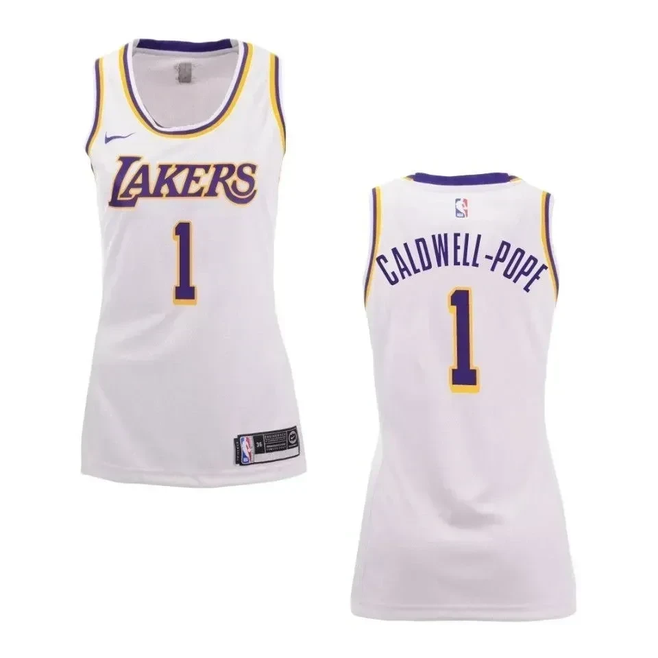 Los Angeles Lakers 1 Kentavious Caldwell-pope Association Swingman White NBA Jersey Women's