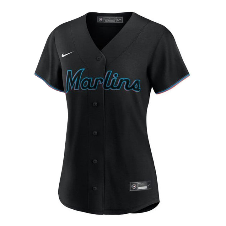 Lionel Messi Miami Marlins Stitched Black MLB Jersey Women's