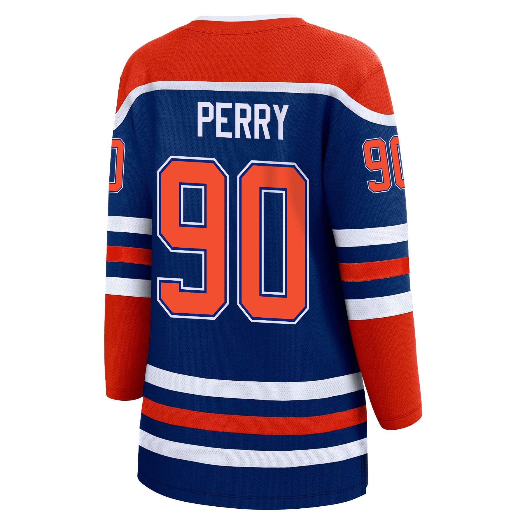 Corey Perry 90 Edmonton Oilers 2024 STANLEY CUP Final Home Royal NHL Jersey Women's