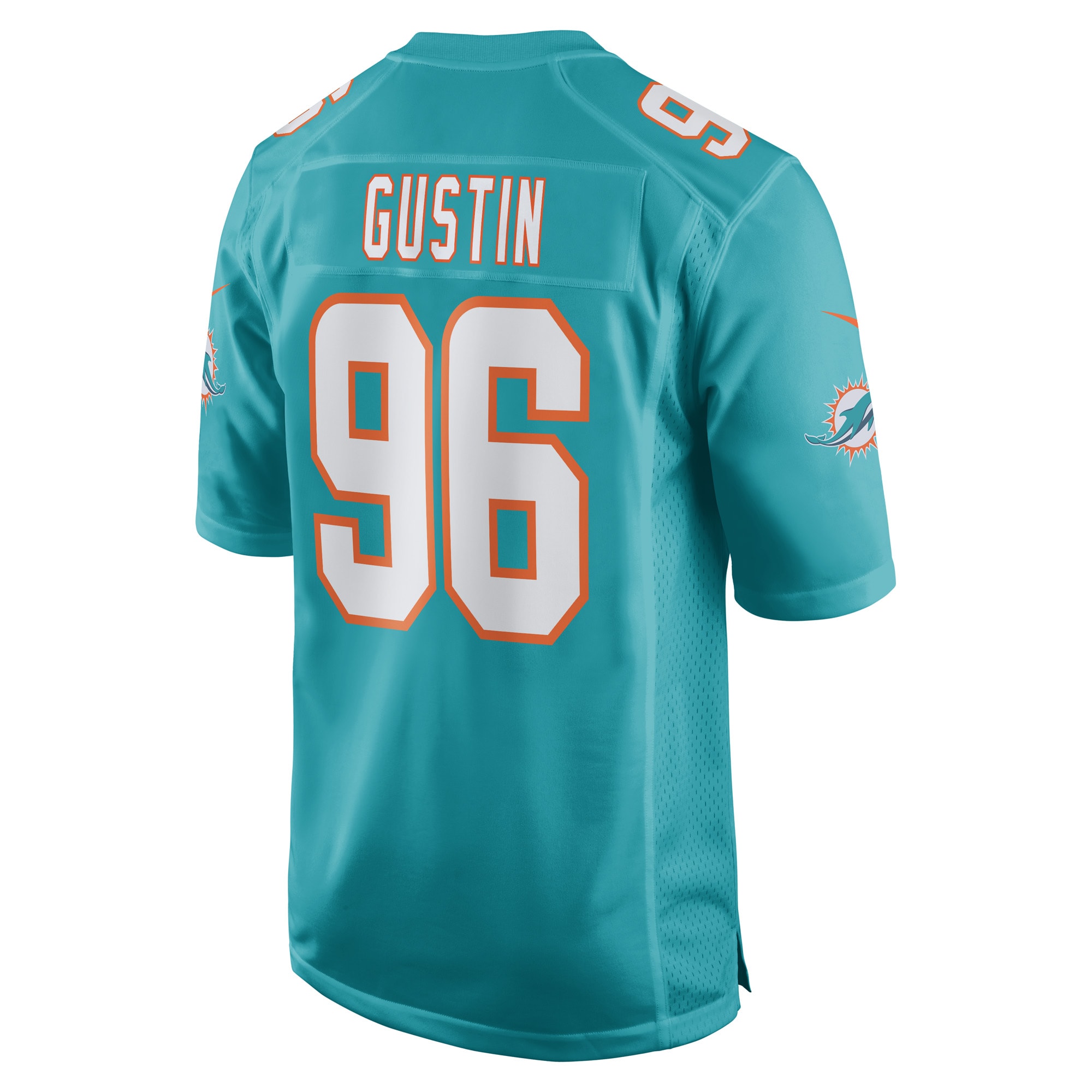 Miami Dolphins Porter Gustin Aqua Game Player NFL Jersey Men's