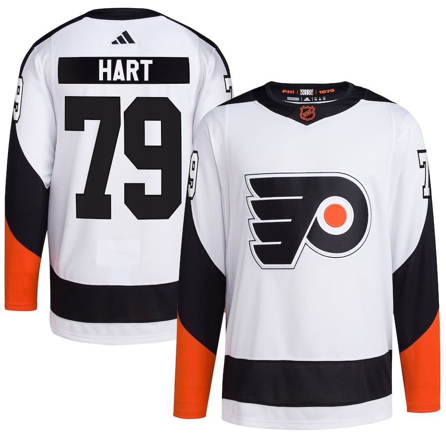 Carter Hart 79 Philadelphia Flyers Reverse Retro 2.0 White NHL Jersey Men's