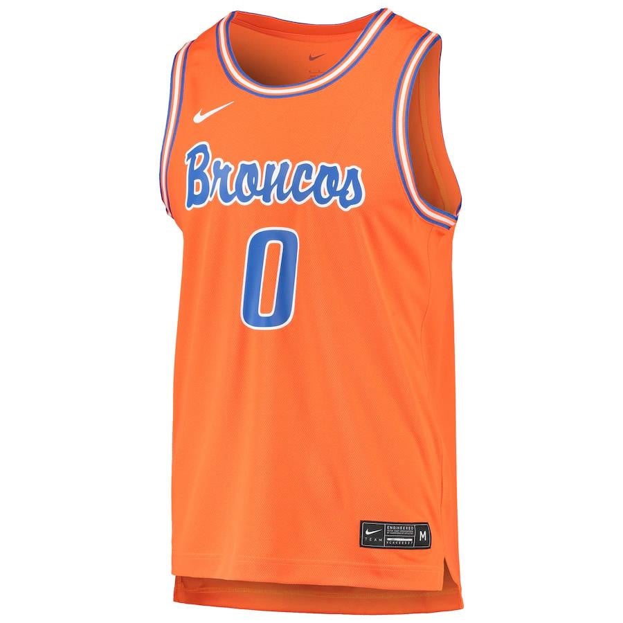 Boise State Broncos Retro Orange #0 NCAA Jersey Men's