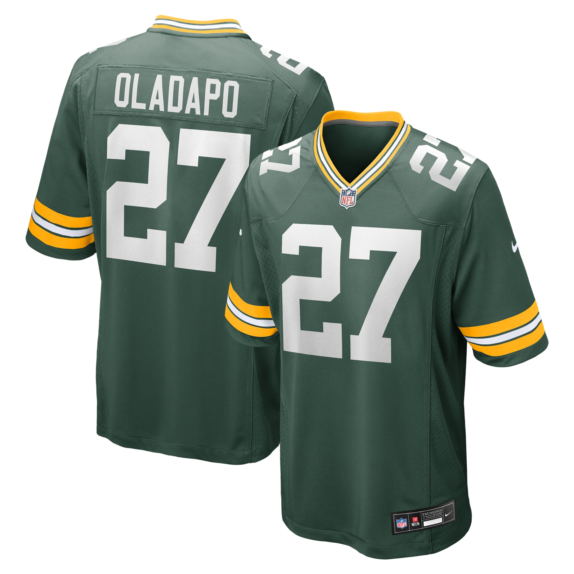 Green Bay Packers Kitan Oladapo Green Game NFL Jersey Men's