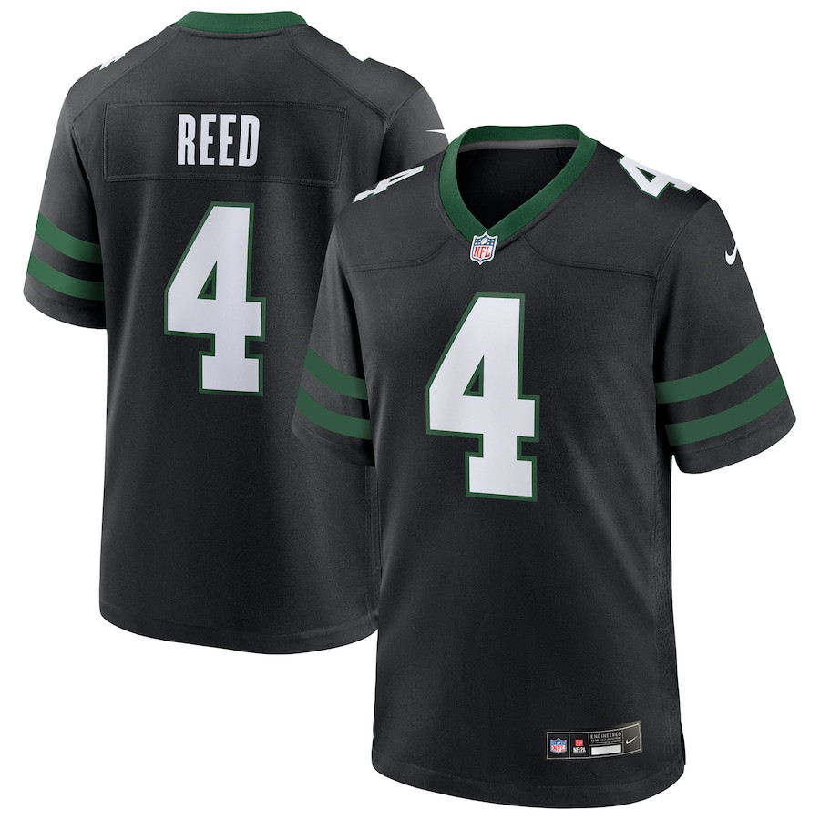 D.J. Reed 4 New York Jets Alternate Game Legacy Black NFL Jersey Men's