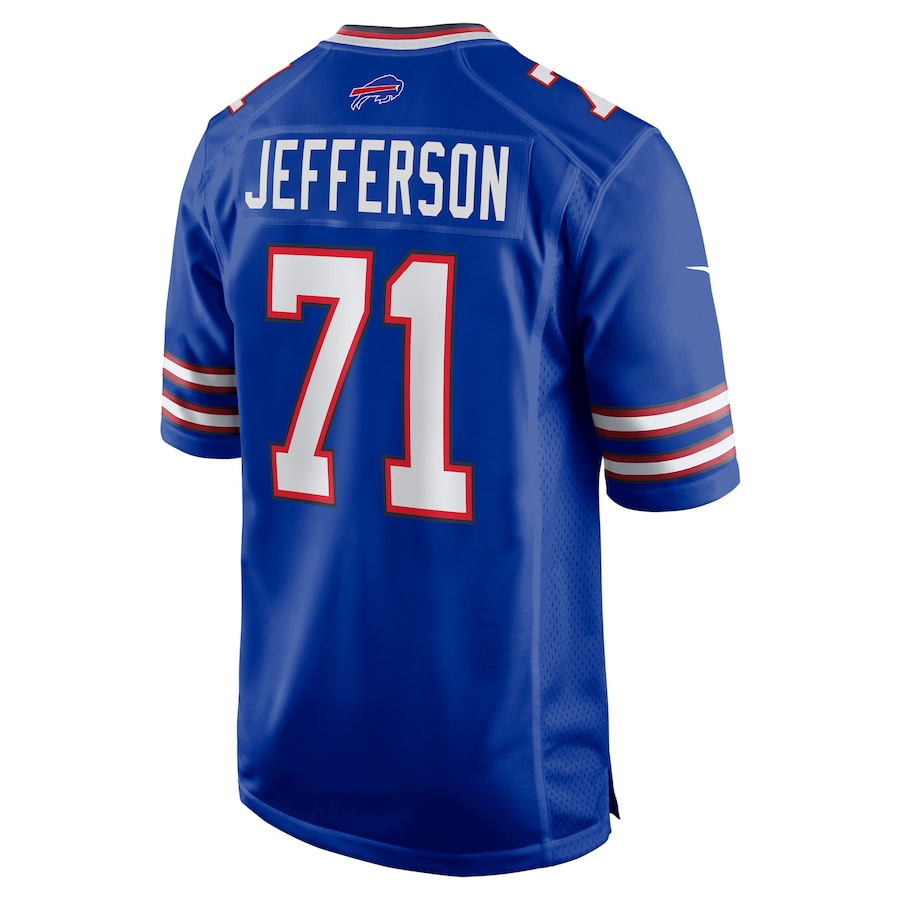 Quinton Jefferson 71 Buffalo Bills Game Royal NFL Jersey Men's